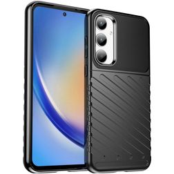 Mobigear Groove Coque Samsung Galaxy A35 Coque arrière en TPU Souple - Noir