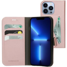 Mobiparts Classic Wallet Housse iPhone 13 Pro Etui Porte-Monnaie - Rose