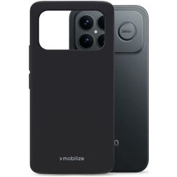 Mobilize Rubber Gelly Coque POCO F8 Ultra Coque arrière en TPU Souple - Noir