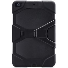Xccess Survivor Essential Coque iPad 9 (2021) Coque arrière en Plastique rigide,Silicone + Support Amovible - Noir