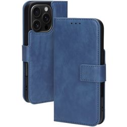 Mobiparts Classic Wallet MagSafe iPhone 16 Pro Étui Portefeuille - Steel Blue