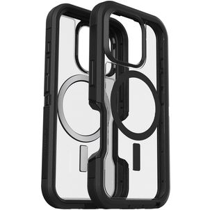 Otterbox Defender Coque iPhone 16 Pro MagSafe Coque arrière Rigide Anti-Chocs - Transparent / Noir