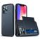 Mobigear Card Coque iPhone 14 Plus Coque arrière Rigide Anti-Chocs avec Porte-Cartes - Dark Blue