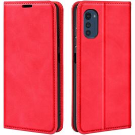 Mobigear Retro Slim Housse Motorola Moto E32 Etui Porte-Monnaie - Rouge