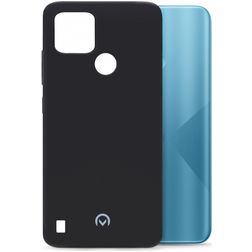 Mobilize Rubber Gelly Coque Realme C21 Coque arrière en TPU Souple - Matt Black