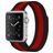 Mobigear Color Loop Bracelet Milanais Apple Watch Fermeture magnétique - 42/41/40/38 mm - Noir / Rouge