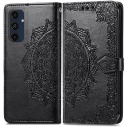Mobigear Mandala Housse Samsung Galaxy A16 Etui Porte-Monnaie - Noir