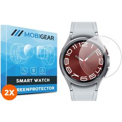 Mobigear Samsung Galaxy Watch 6 Classic - 43 mm Protection d'écran Film - Compatible coque - Noir (Lot de 2)