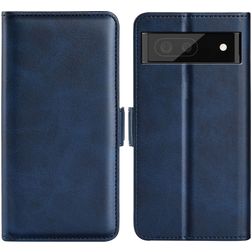 Mobigear Slim Magnet Google Pixel 6a Étui Portefeuille - Bleu foncé