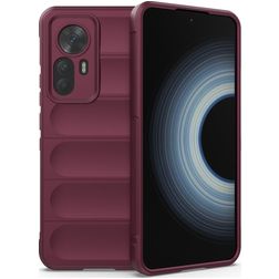 Mobigear Bumpy Xiaomi 12T TPU souple Coque arrière - Bordeaux