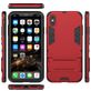 Mobigear Armor Stand Coque iPhone XS Max Coque arrière Rigide Anti-Chocs avec Support Amovible - Rouge