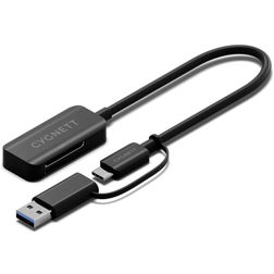 Cygnett Unite - Adaptateur USB-A / USB-C vers SD Card - Noir