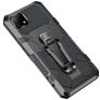 Mobigear Armor Stand Coque Realme C21 Coque arrière Rigide Anti-Chocs avec Support Amovible - Gris