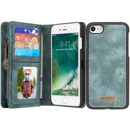 Caseme 008 Housse iPhone 8 Etui avec Coque Détachable Porte-Monnaie - Bleu