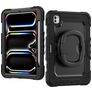 Mobilize Rotating Defender Coque iPad Pro 11 Pouces (2024) Coque arrière en Plastique rigide,Silicone + Bandoulière + Support Amovible - Noir