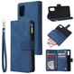 Mobigear Zipper Housse Samsung Galaxy A41 Etui Porte-Monnaie - Bleu