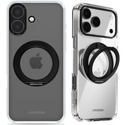 Mobilize 360 Rotating Ring Coque iPhone 17 MagSafe Coque arrière Rigide avec Anneau-Support - Noir