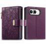 Mobigear Flowers Housse iPhone Duo Etui Porte-Monnaie - Violet