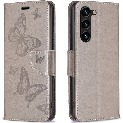Mobigear Butterfly Samsung Galaxy S24 Plus Étui Portefeuille - Gris