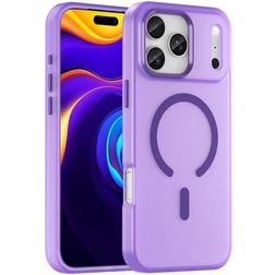 Mobigear Shockproof iPhone 17 Pro Max MagSafe Plastique rigide Coque arrière - Violet