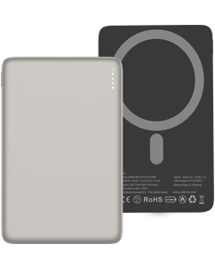 Valenta Ultra Slim Batterie externe Simple USB-C 5000 mAh 15W - Compatible MagSafe - Titane