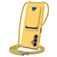 Mobigear Lanyard Card Samsung Galaxy S24 FE Coque avec cordon en Silicone et Porte-Cartes - Jaune