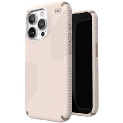 Speck Presidio2 Grip iPhone 15 Pro Plastique rigide Coque arrière Antichoc - Bleached Bone