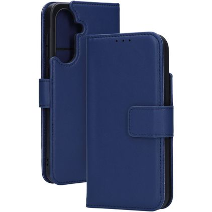 Mobiparts Samsung Galaxy A36 Cuir véritable Étui Portefeuille - Bleu