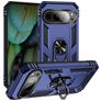 Mobigear Armor Ring Coque Google Pixel 9 Coque arrière Rigide Anti-Chocs avec Anneau-Support - Bleu
