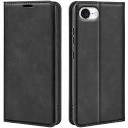 Mobigear Retro Slim Housse iPhone 16e Etui Porte-Monnaie - Noir