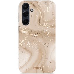 MIO Samsung Galaxy A55 MagSafe Plastique rigide Coque arrière - Gold Marble