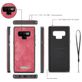 Caseme 008 Housse Samsung Galaxy Note 9 Etui avec Coque Détachable Porte-Monnaie - Rouge