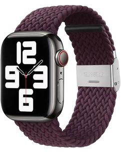 Mobigear Braided Bracelet Nylon Apple Watch Fermeture à pince - 42/41/40/38 mm - Bordeaux