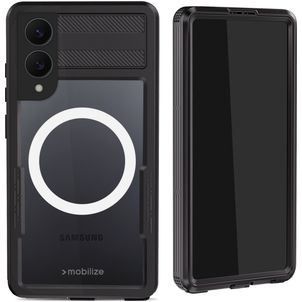 Mobilize Waterproof Coque Samsung Galaxy S25 Edge MagSafe Coque arrière Imperméable Rigide - Noir
