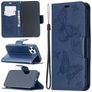 Mobigear Butterfly Housse iPhone 12 Pro Etui Porte-Monnaie - Bleu