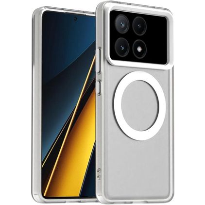 Mobigear Shockproof Coque POCO X6 Pro MagSafe Coque arrière Rigide - Blanc