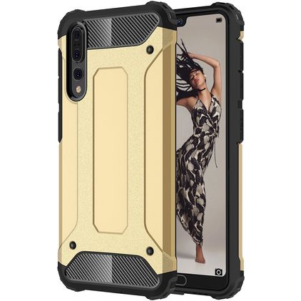 Mobigear Outdoor Coque Huawei P20 Pro Coque arrière Rigide Anti-Chocs - Or