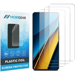 Mobigear POCO X6 Protection d'écran Film - Compatible coque (Lot de 3)