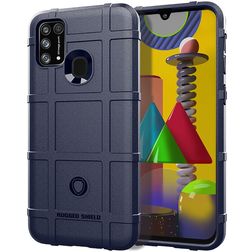 Mobigear Rugged Shield Coque Xiaomi Redmi 9C Coque arrière en TPU Souple Anti-Chocs - Bleu