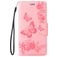 Mobigear Butterfly Housse iPhone SE (2020) Etui Porte-Monnaie - Rose