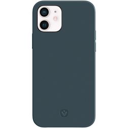 Valenta Snap Luxe Coque iPhone 12 Mini Coque arrière en Cuir Véritable - Bleu
