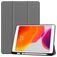 Mobigear Tri-Fold Gel Coque iPad 9 (2021) Etui en TPU,Similicuir + Porte-crayon - Gris