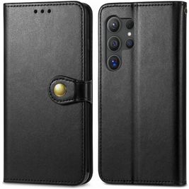 Mobigear Snap Button Housse Samsung Galaxy S25 Etui Porte-Monnaie - Noir