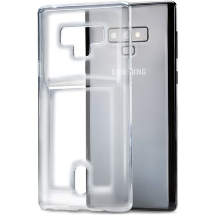 Xccess Card Coque Transparente Samsung Galaxy Note 9 Coque arrière en TPU Souple avec Porte-Cartes - Transparent