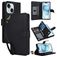 Mobigear Wallet Housse iPhone 15 Plus Etui Porte-Monnaie - Noir