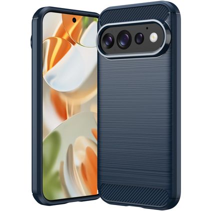 Mobigear Brushed Slim Coque Google Pixel 11 Coque arrière en TPU Souple - Bleu
