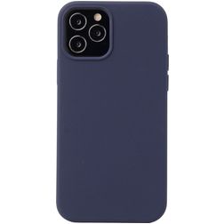Mobigear Rubber Touch Coque iPhone 13 Coque arrière en Silicone - Dark Blue