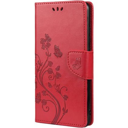 Mobigear Flowers Housse Samsung Galaxy A23 Etui Porte-Monnaie - Rouge