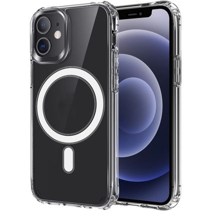 Mobigear Crystal Coque Transparente iPhone 12 Pro MagSafe Coque arrière Rigide - Transparent