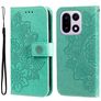Mobigear Flowers Housse OnePlus 15 Etui Porte-Monnaie - Vert